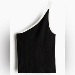 H&M Black and White Asymmetrical Camisole